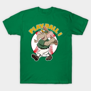 Play Ball! Athletics Baseball Mascot Stomper T-Shirt